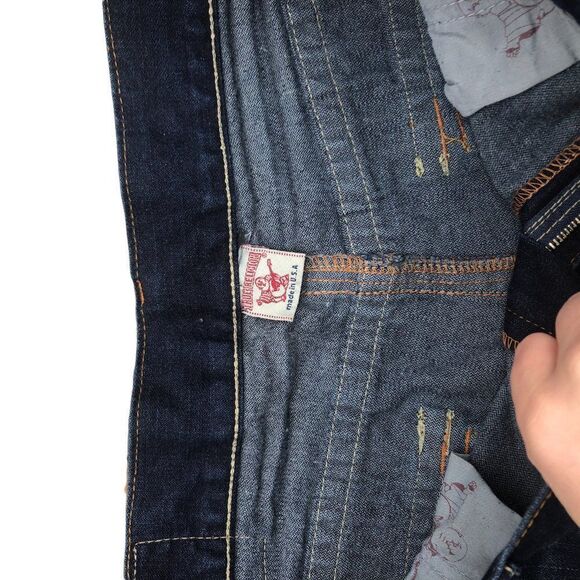 Brand New Vintage True Religion Embroidered Jeans Size 36 JOEY Blue - Picture 11 of 12
